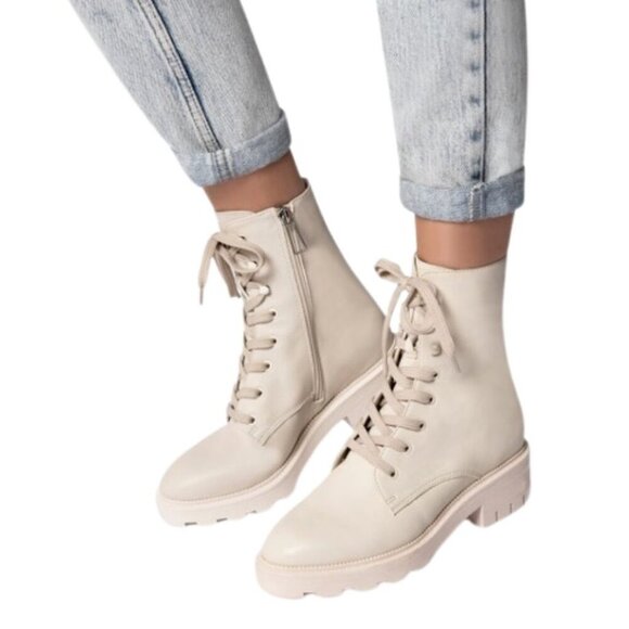 Clear by Dolce Vita | Ivory Leather Lottie Boots | Size 6.5 - Picture 12 of 15